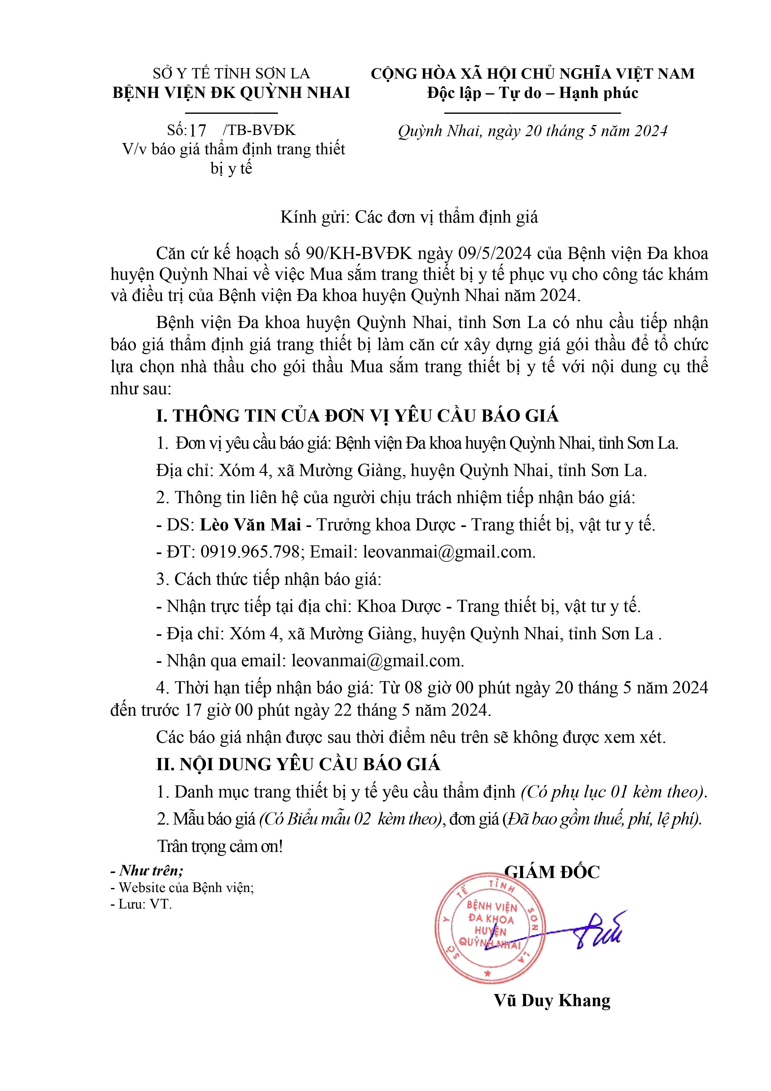 báo giá kiểm định