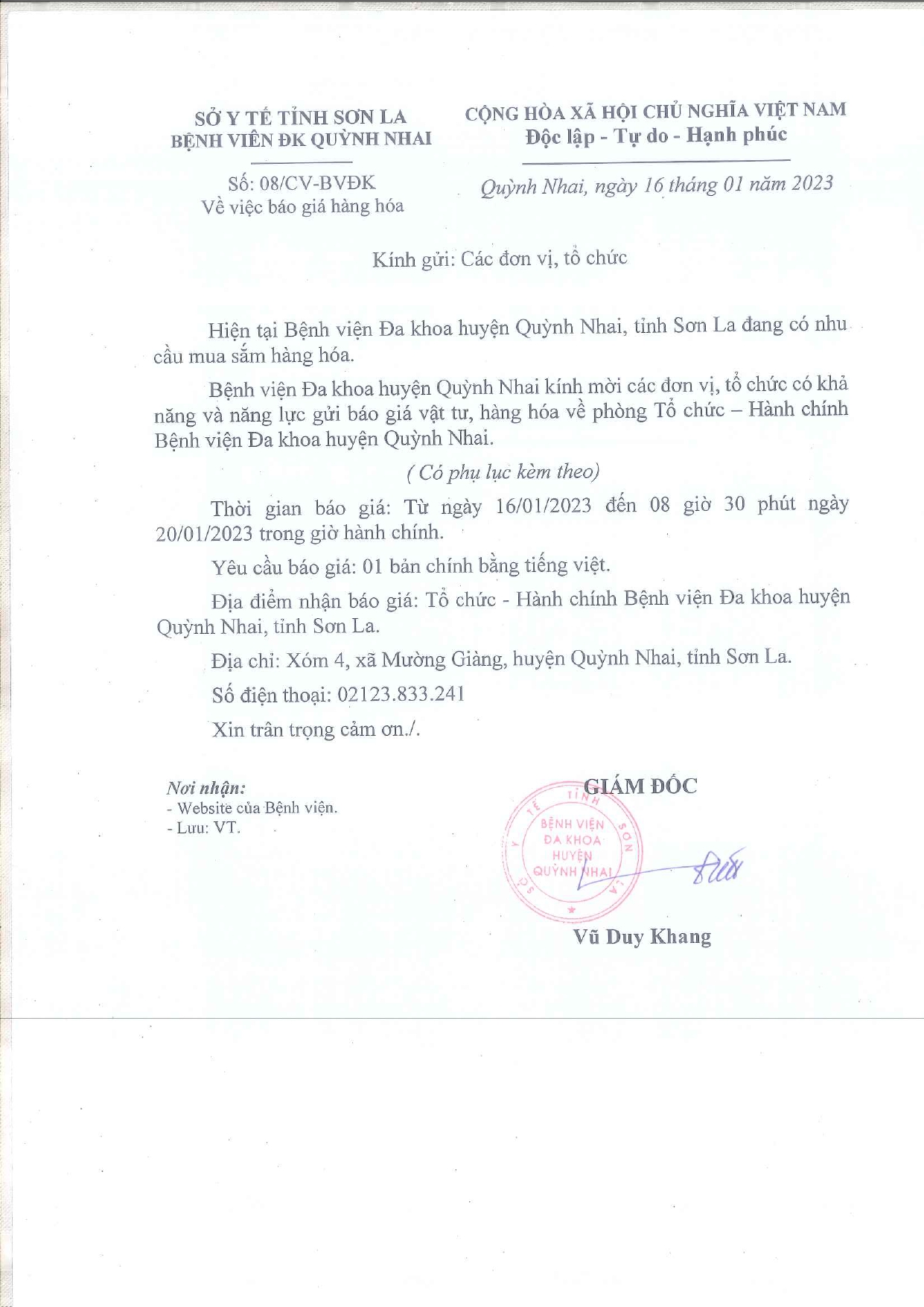 Thông báo